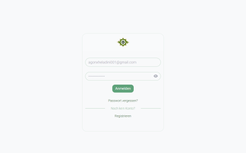 login screen